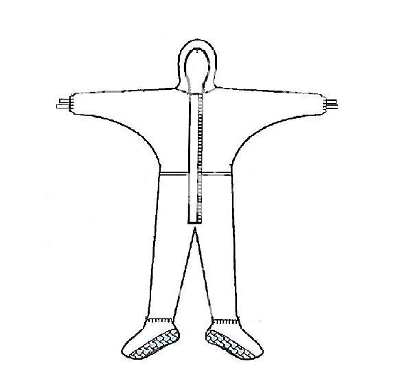 Sprayguard Overall mit Kaputze und integrierter antistatischer Stiefelabdeckung  (Kat.III, 4B/5/6) M