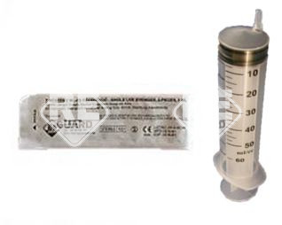 EW-Spritze 3-teilig 50 ml Luer Slip mit Gummistopfen