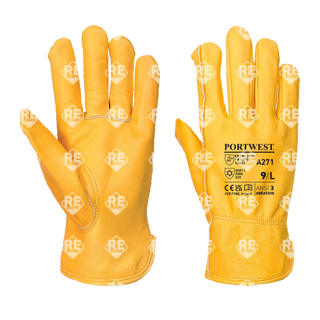 Gefütterter Driver Handschuh braun L