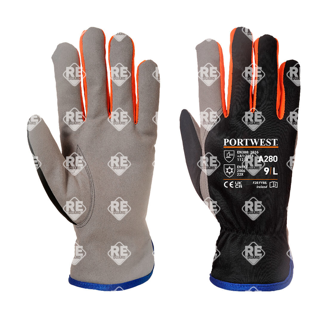 Wintershield Handschuh orange/schwarz L
