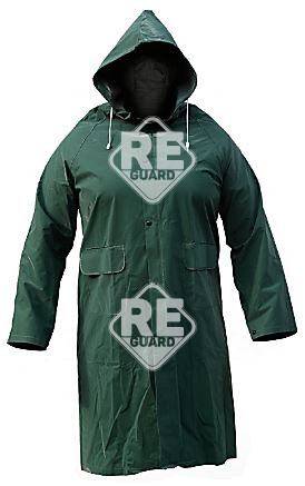 Safety First PVC Regenmantel lang grün L