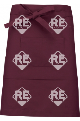 KA899 Mittellange Schürze aus Baumwollmischgewebe beige