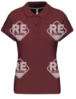 KA242 damen-pique-poloshirt mit kurzarm schwarz 2XL