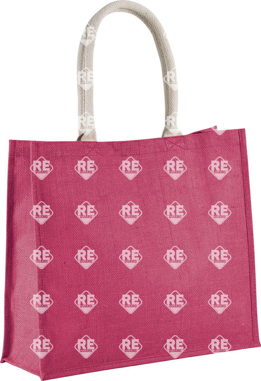 Strandtasche / Einkaufstasche mit Klettverschluss KIMOOD aus jutegewebe schwarz