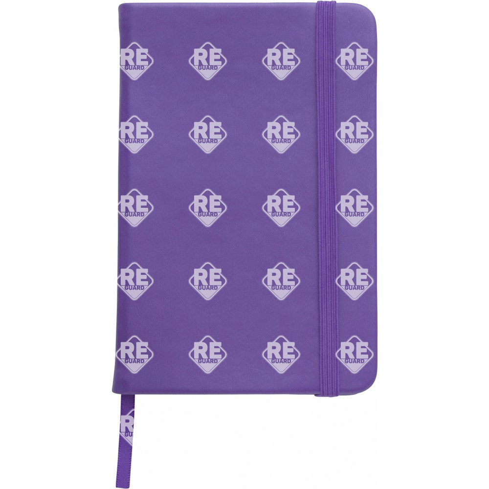 A5-Notizbuch mit weichem PU einband schwarz