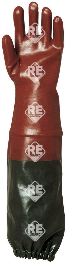 EUROCHEM 3669 PVC beschichteter Handschu, rot, Hochqualität, 70 cm 9