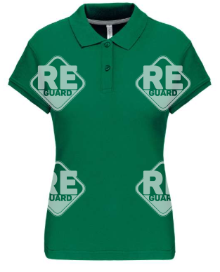 KA242 damen-pique-poloshirt mit kurzarm schwarz 2XL