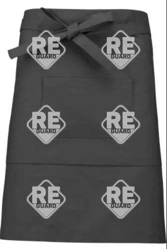 KA899 Mittellange Schürze aus Baumwollmischgewebe beige