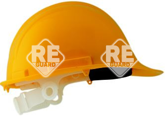 PP-Helm, weiß, Verschluss mit 6 Stufen,Stirnband