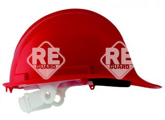 PP-Helm, weiß, Verschluss mit 6 Stufen,Stirnband