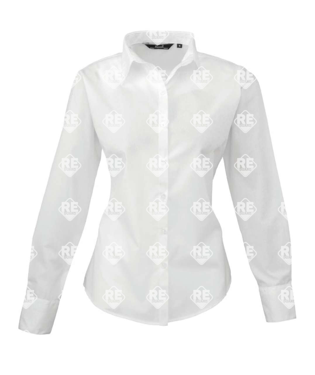 PR300 DAMEN LANGARMBLUSE AUS POPELINE black 2XL