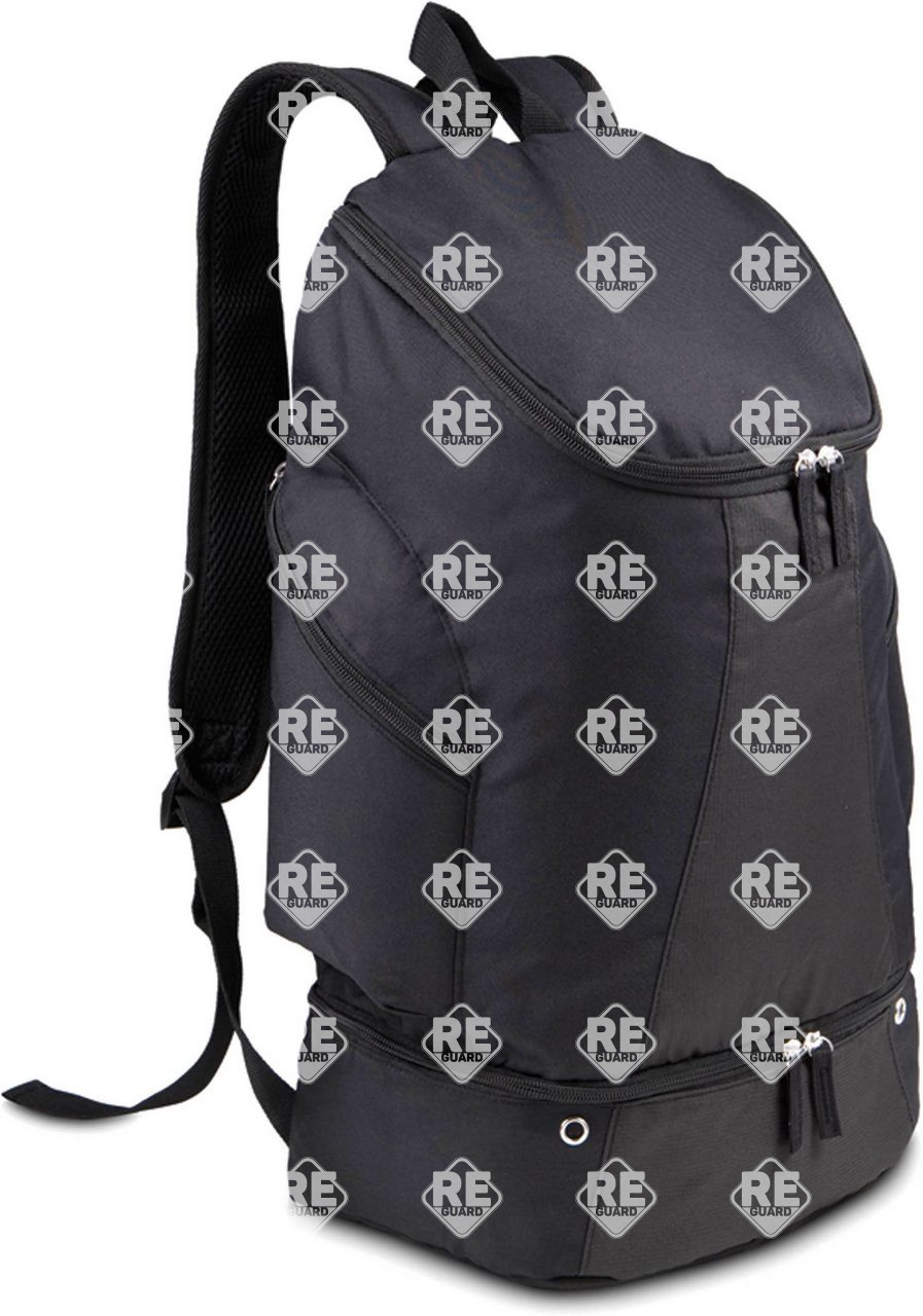 Sport rucksack mit schuhfach KI0102 verbranntes liimettengrün/schwarz