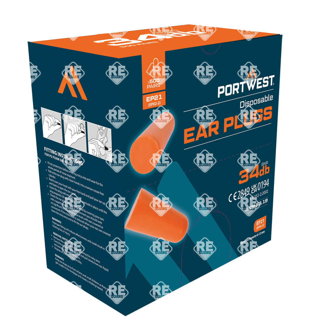 Gehörschutzstöpsel Nachfüllpack für Spender (500 Paar)