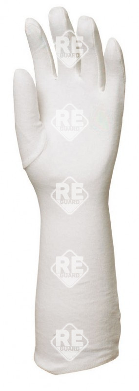 EUROLITE 4152 Genähte Boy Baumwollhandschuhe, weiß Länge 40 cm 10