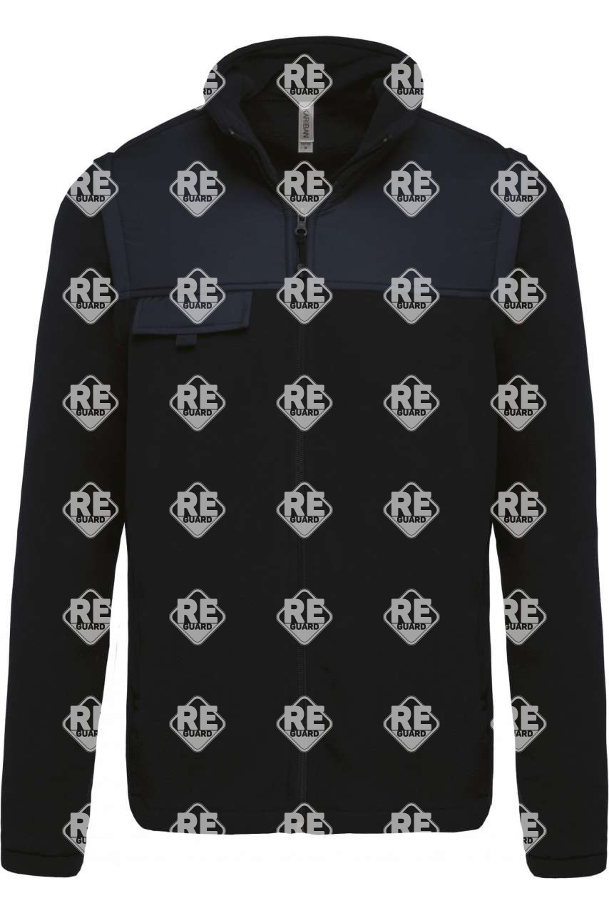 MANTEL WK9105 MICROPOLAR MIT ABNEHMBAREN ÄRMELNS, black  3XL