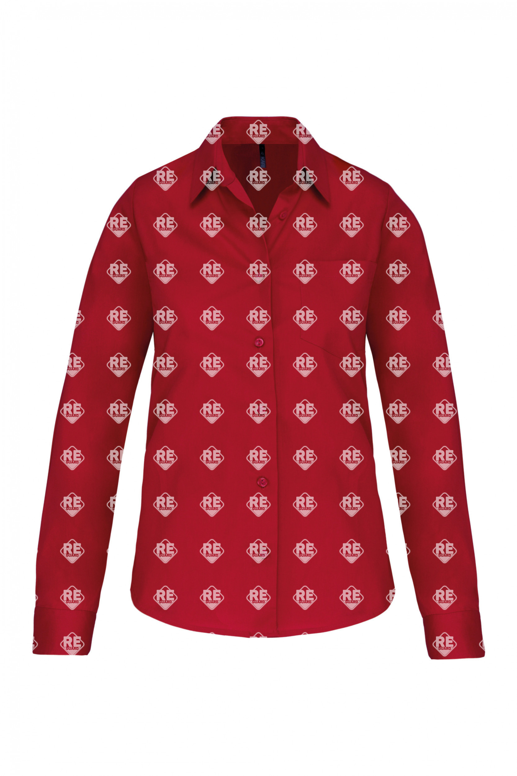 KA542 DAMEN-LANGARMHEMD AUS BAUMWOLLPOPELINE black 2XL