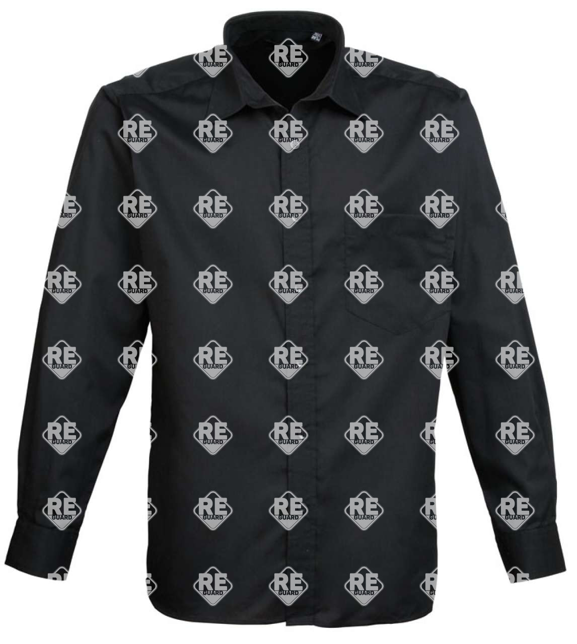 PR200 LANGARMHEMD AUS POPELINE FÜR HERREN  black 2XL