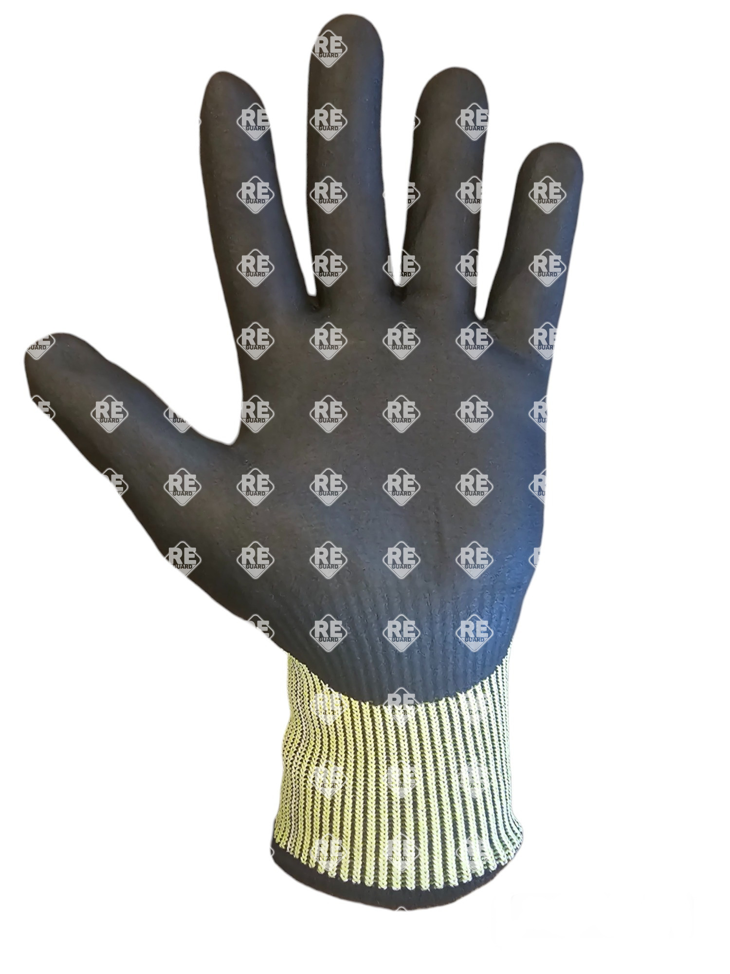 Guarder Schnittfester Polyester Handschuh mit Nitril-Mikroschaum-besch. Handfläche hi-vis gelb 10