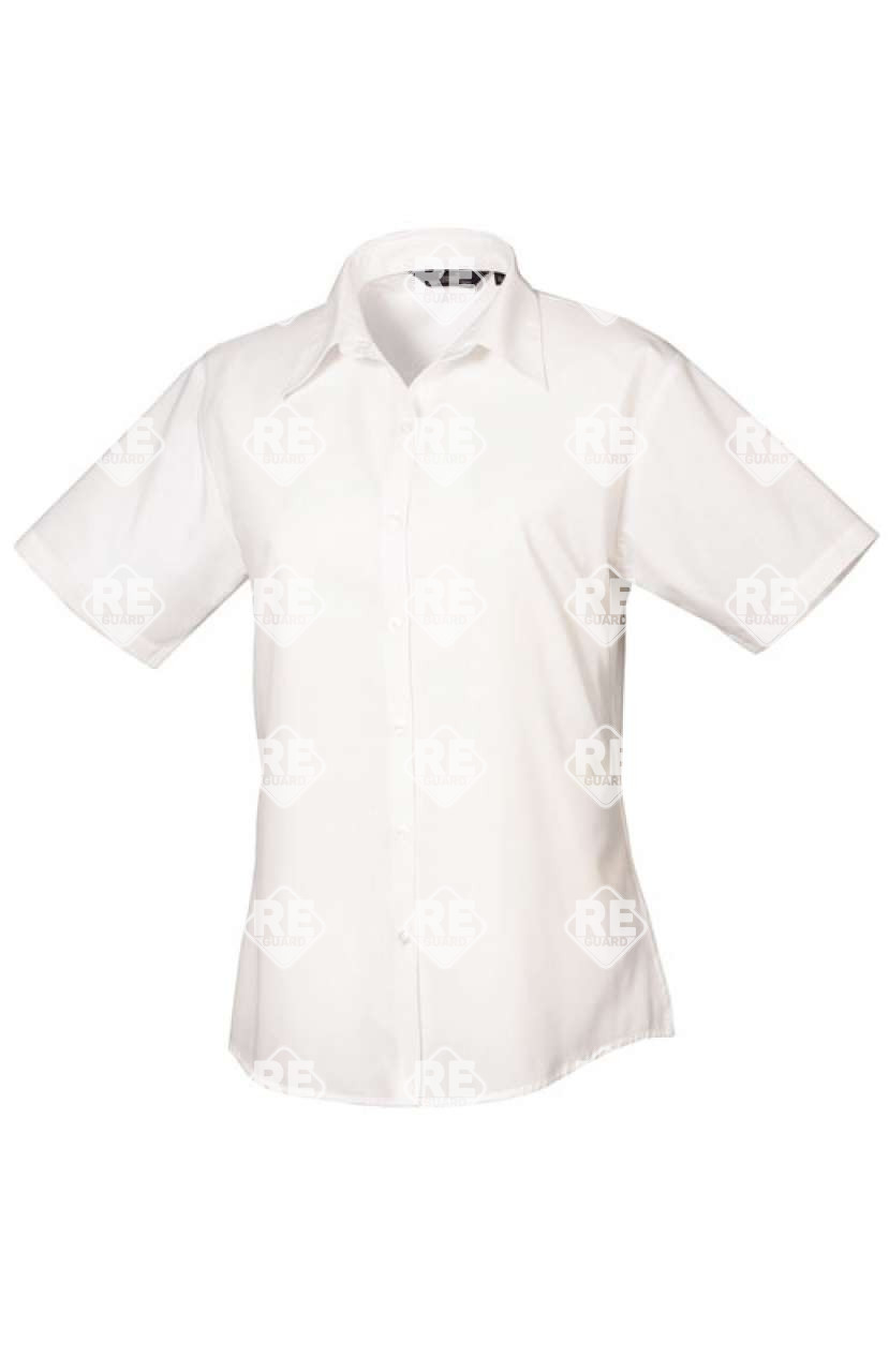 PR302 DAMEN KURZARM-BLUSE AUS POPELINE black 2XL