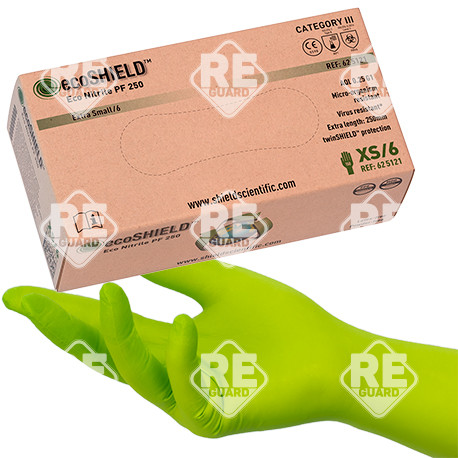 ecoSHIELD Eco Nitrile 250 puderfreier Einweghandschuh 150St/Box XS