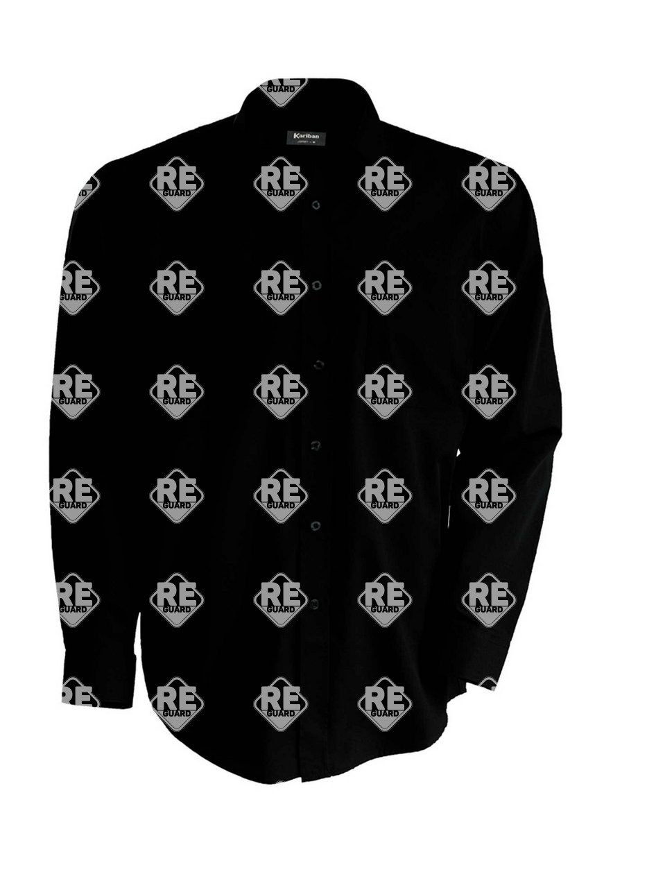 KA541 HERREN LANGARMHEMD AUS BAUMWOLLPOPELINE black 2XL