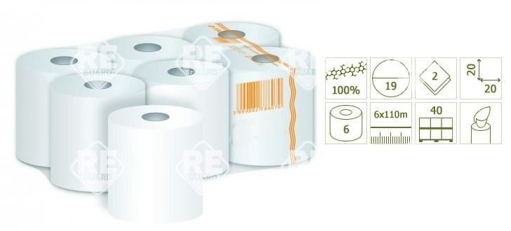 Handtuch ?19cm 2-lagig gepersst