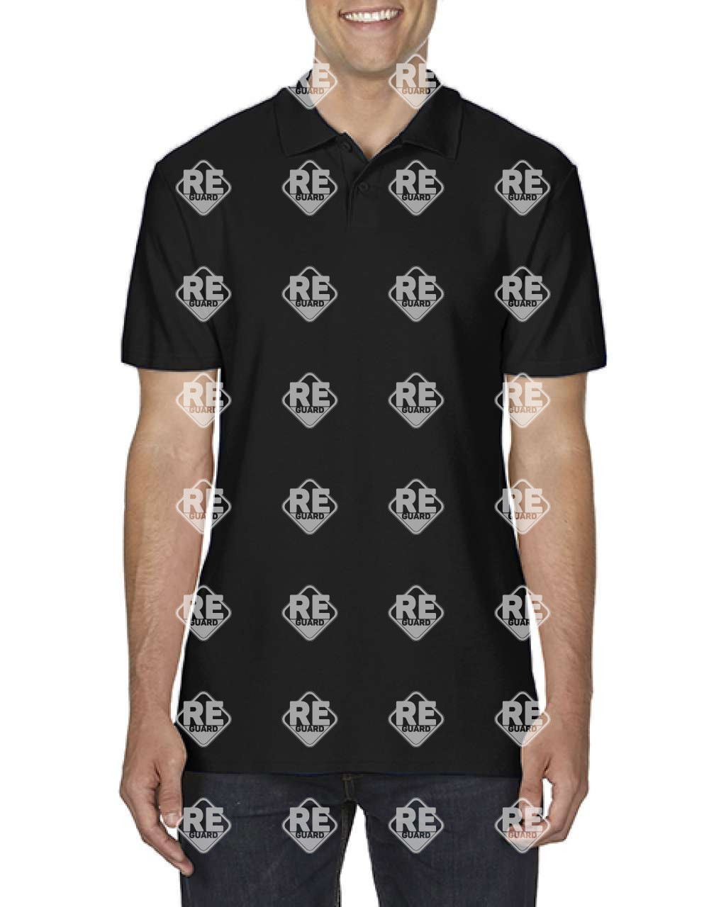 SOFTSTYLEÂ® POLOSHIRT AUS DOPPELTEM PIQUĂ‰ FĂśR ERWACHSENE Black 2XL