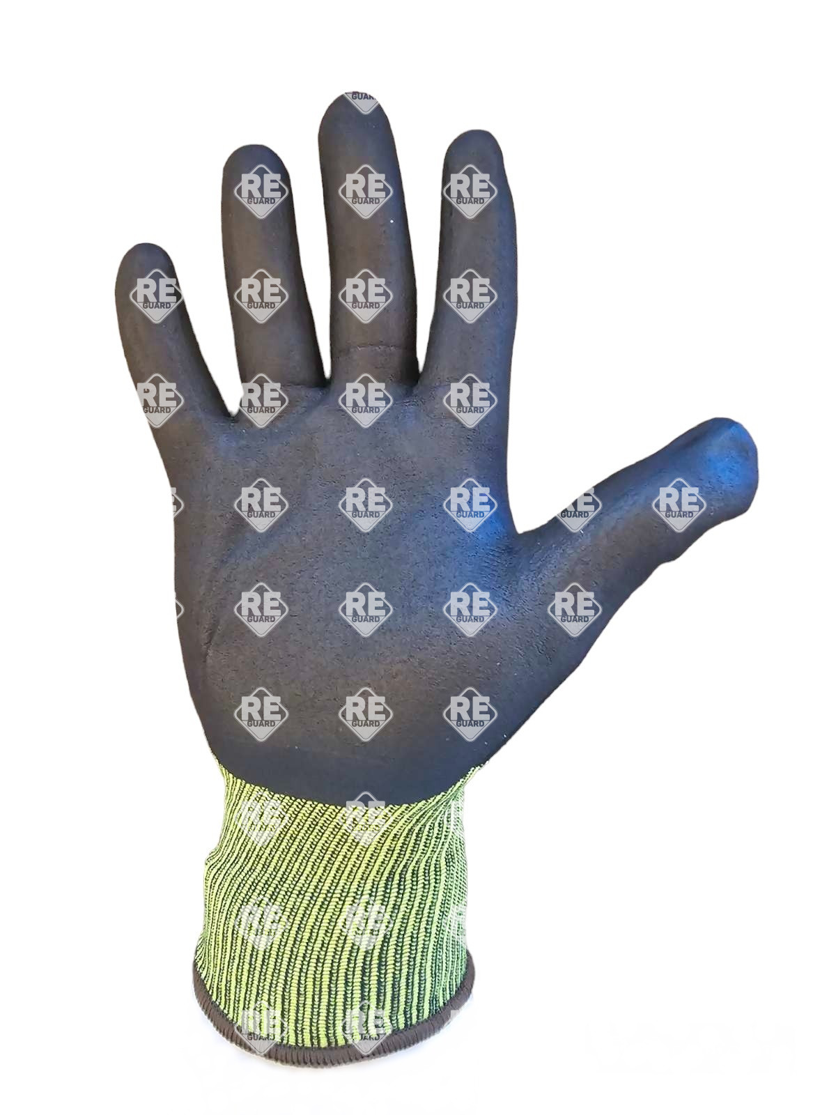 Guarder Nylon/Spandex Handschuh mit Nitril-Mikroschaum-besch. Handfläche schwarz 10