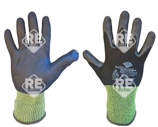 Guarder Nylon/Spandex Handschuh mit Nitril-Mikroschaum-besch. Handfläche schwarz 10