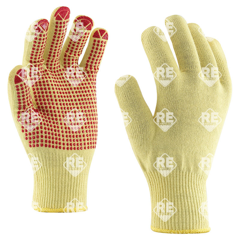 Kevlar-Handschuh, Größe 7, gepunktet, einfädig