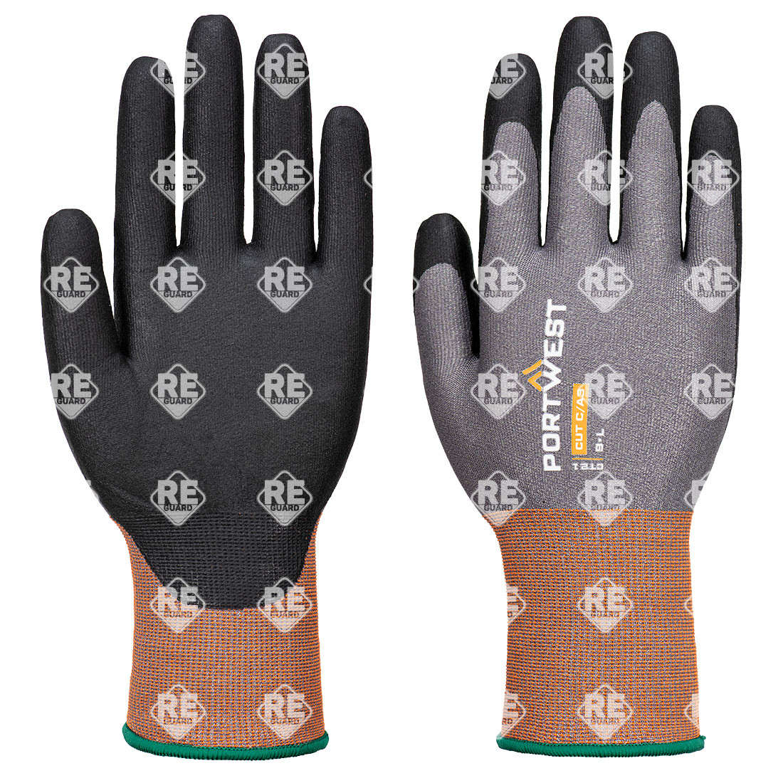 CT Schnittschutz C 21 Nitril-Handschuhe Grau/Schwarz L