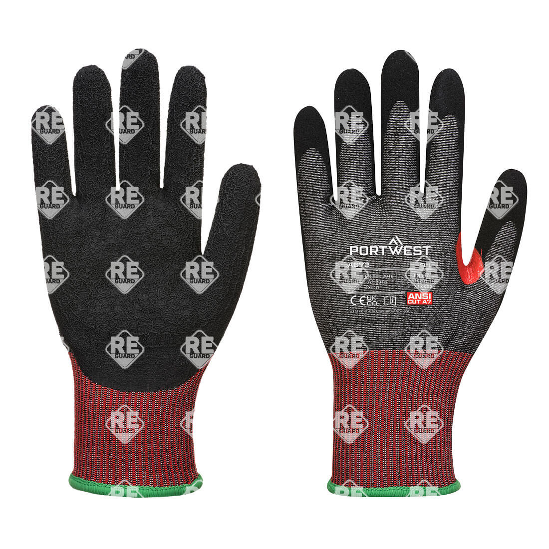 CS AHR13 NITRILSCHAUM-Schnittschutzhandschuh Schwarz L