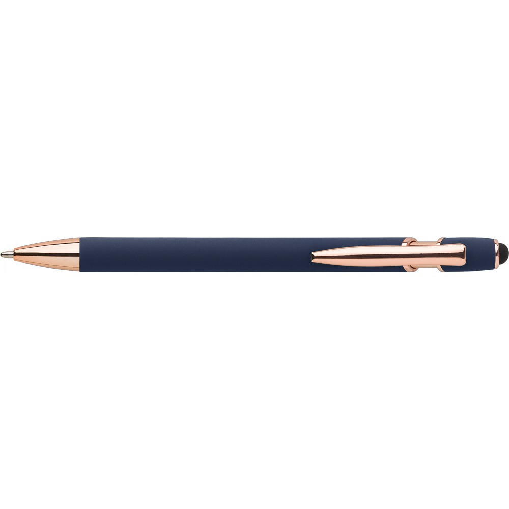 Aluminium kugelschreiber mit blauer mine schwarz