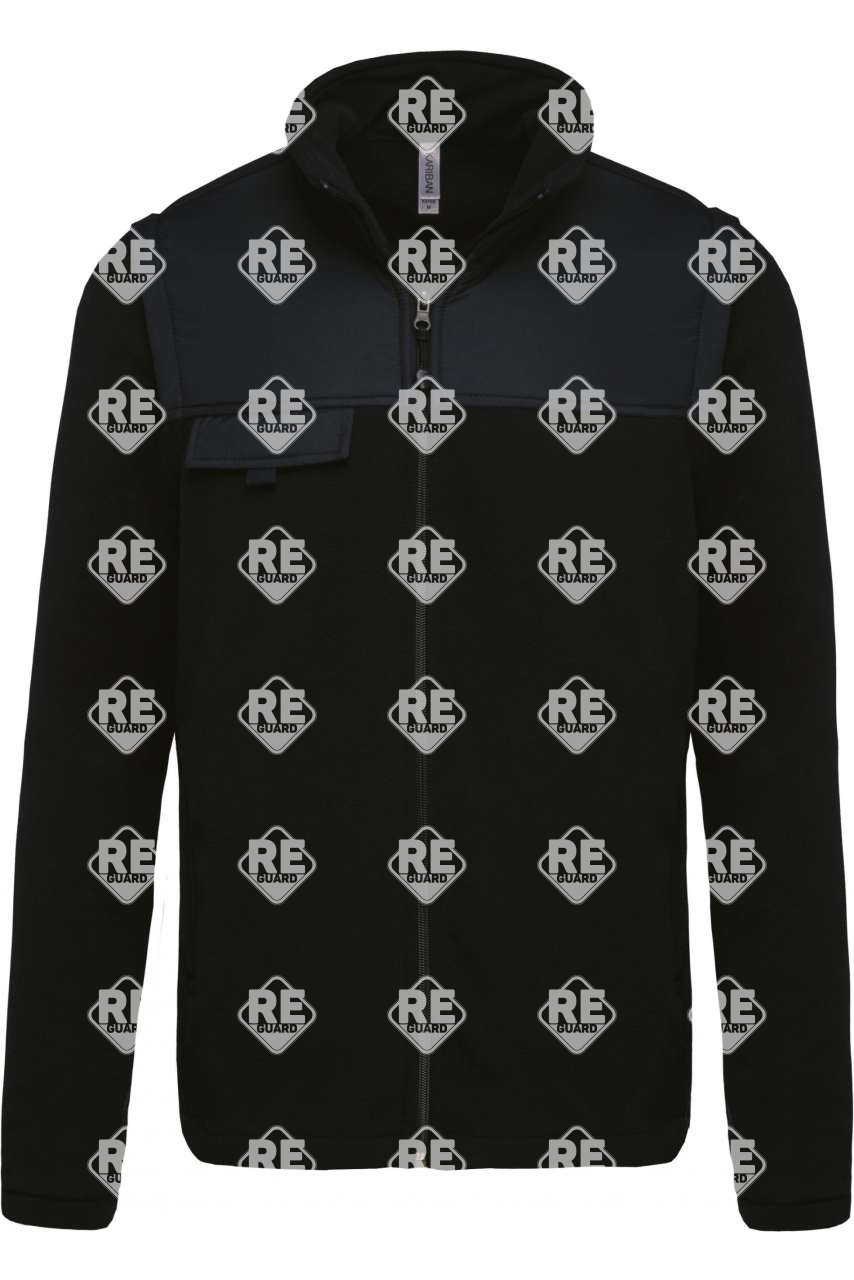 MANTEL WK9105 MICROPOLAR MIT ABNEHMBAREN ÄRMELNS, black  3XL