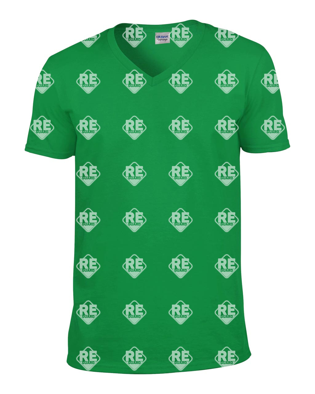 SOFTSTYLE® T-Shirt mit V-Ausschnitt für Erwachsene Black 2XL