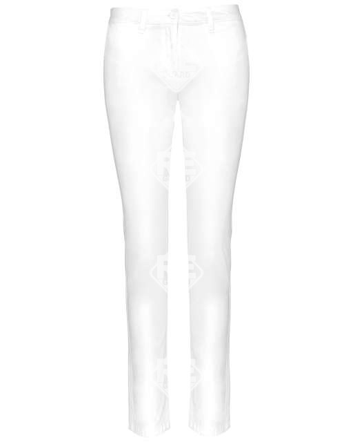 Hose Kariban 741 Chino Damen weiß 34