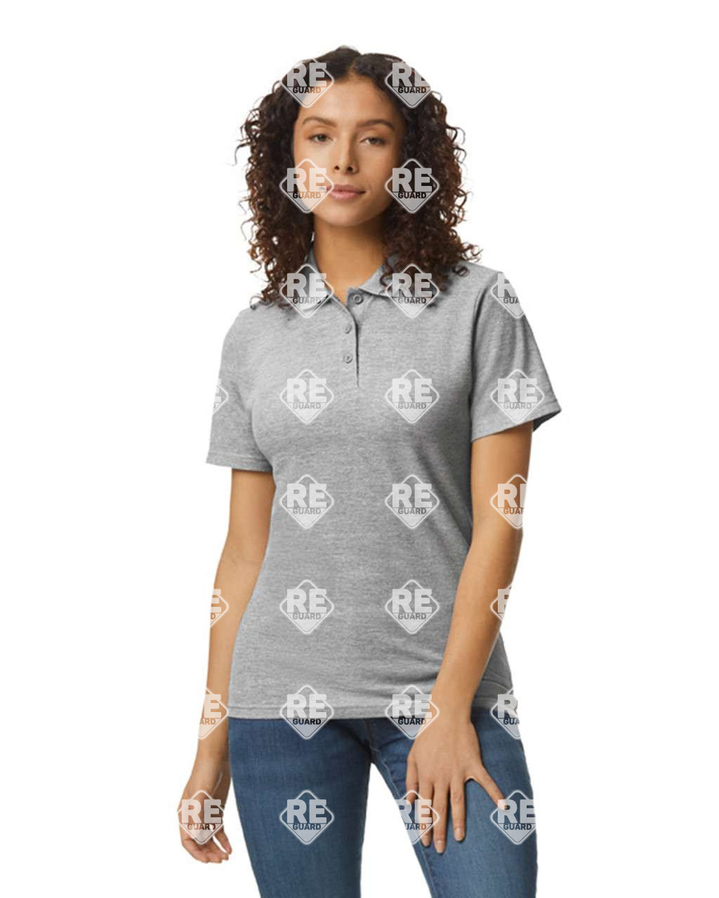 SOFTSTYLE® POLOSHIRT AUS DOPPELTEM PIQUÉ FÜR DAMEN Black 2XL