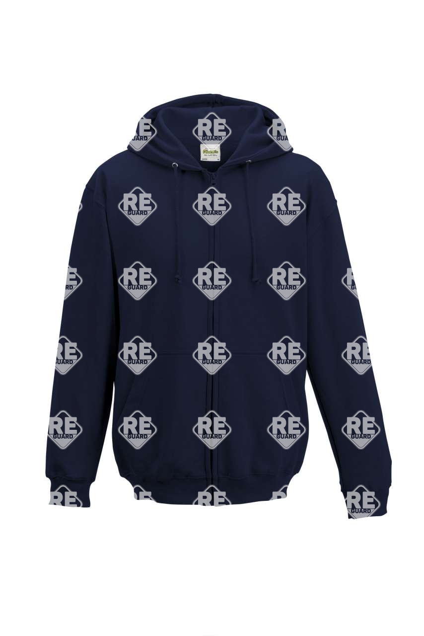 Pullover AWD Just Hoods 050, Rundhalsausschnitt, mit Kapuze, mit Reißverschluss, weiß 2XL