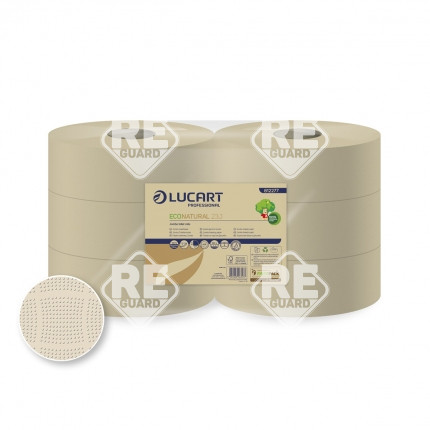 Toalettpapír 23 cm O 2rtg. natural Lucart ECONatural 23J jumbo, 190 m