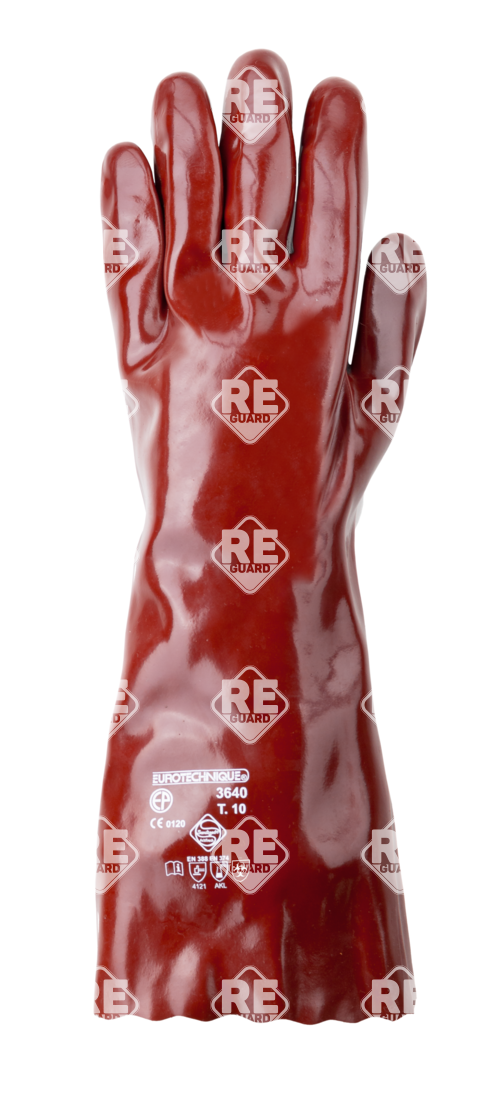EUROCHEM 3640 PVC Handschuh, 40 cm, Super Actifresh, Chemieschutz 10