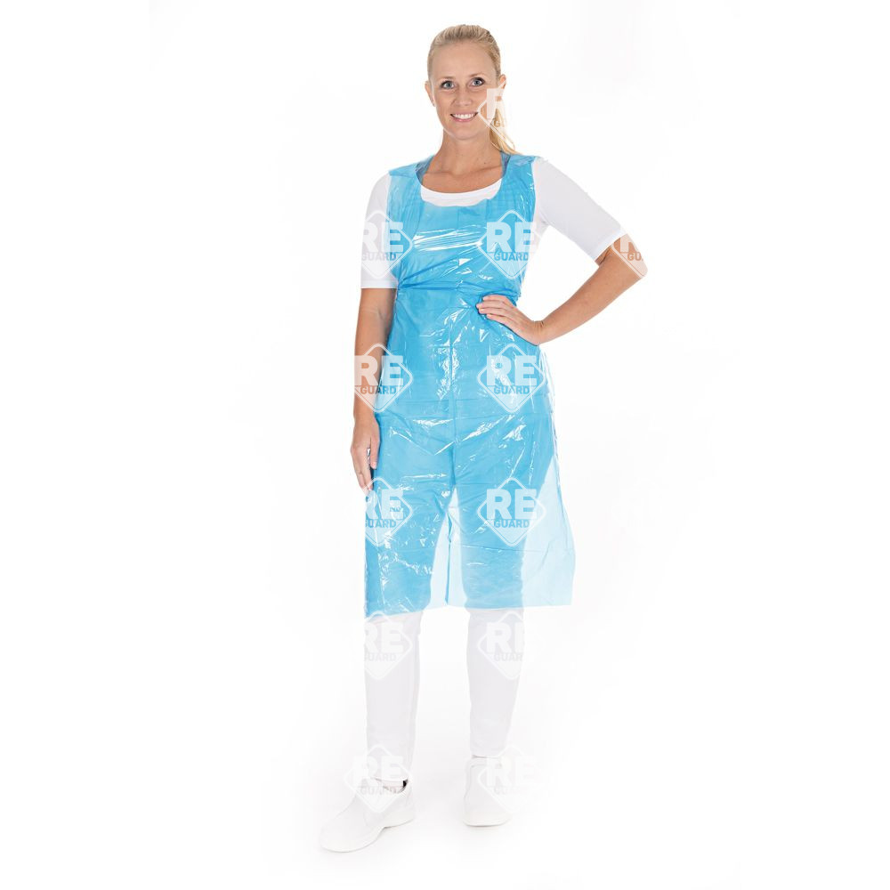 Einwegschürzen auf Rolle ca. 16 my | LDPE blau