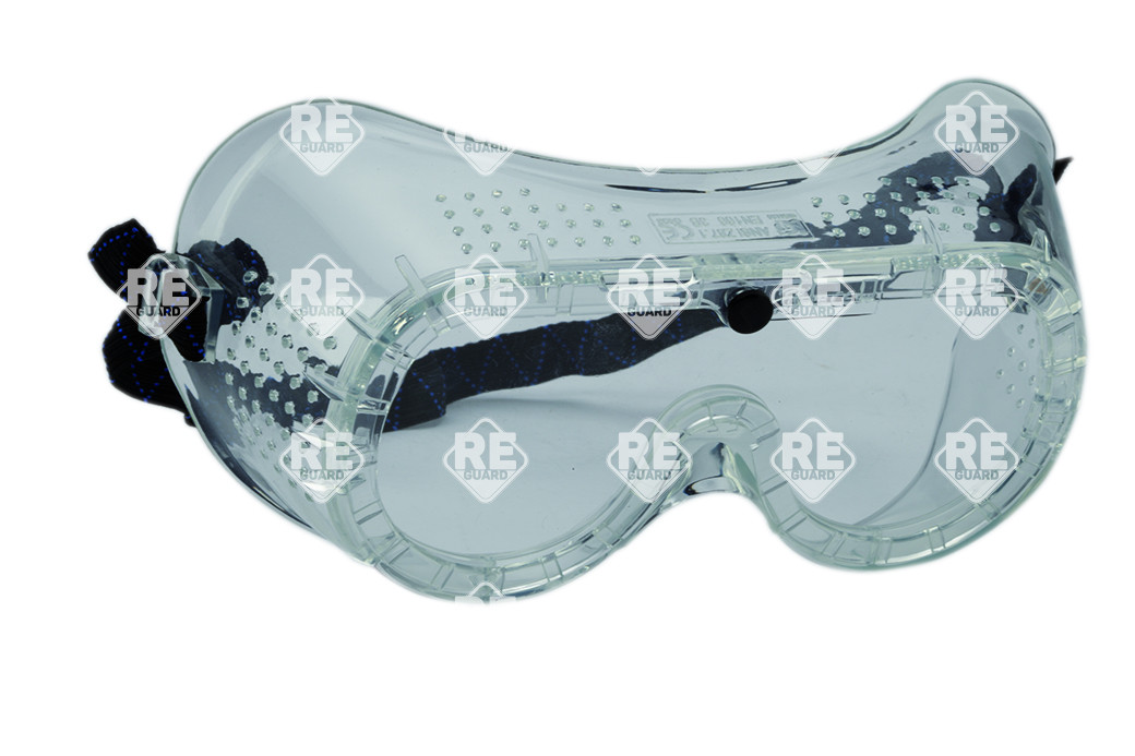 Schutzbrille mit Gummiband und Belüftungslöchern