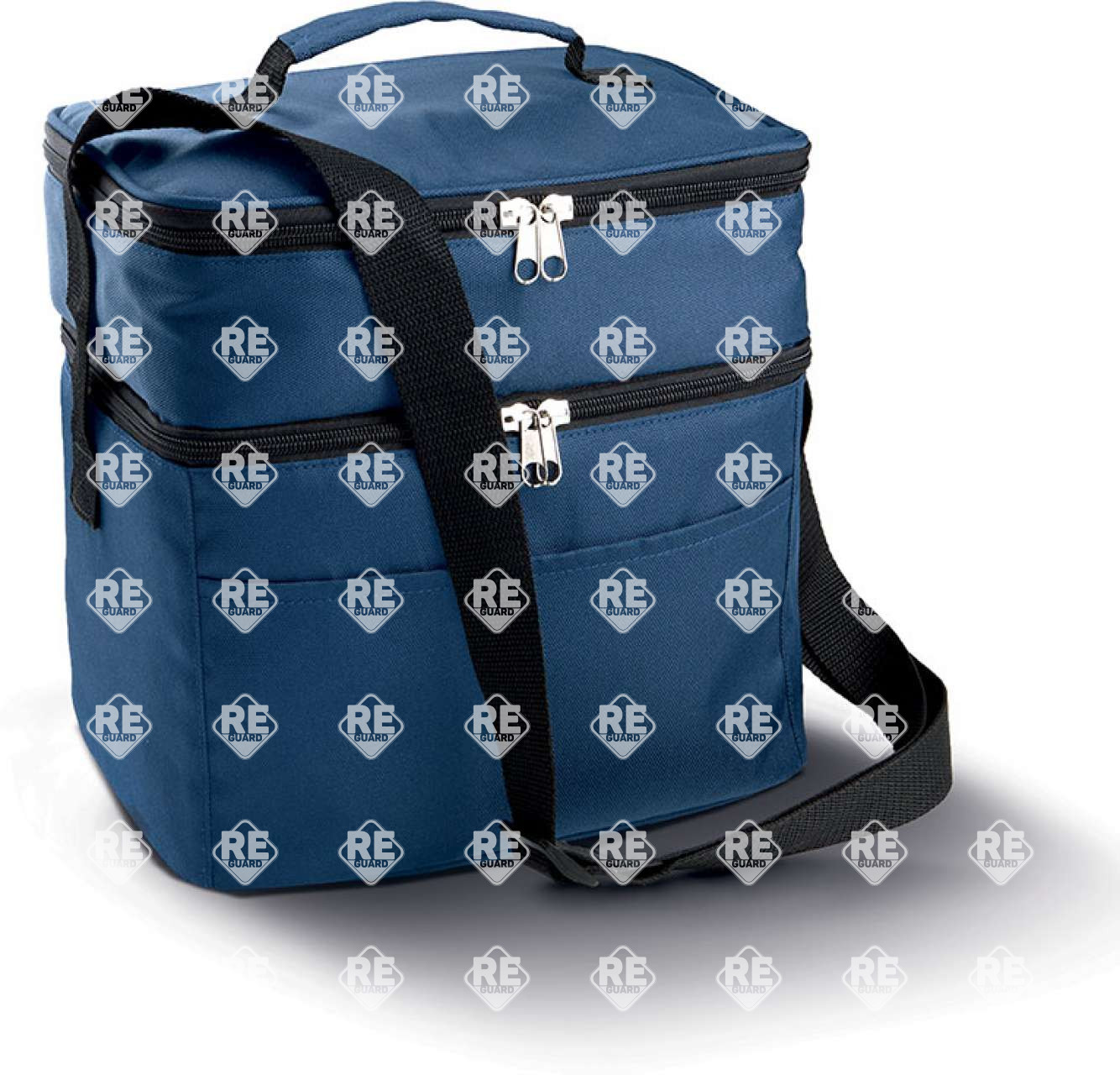 Kühltasche mit zwei Fächern, 13 Liter hellgrau