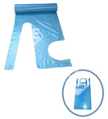 LDPE Folie Schürze Guarder gerollt 80x125cm blau