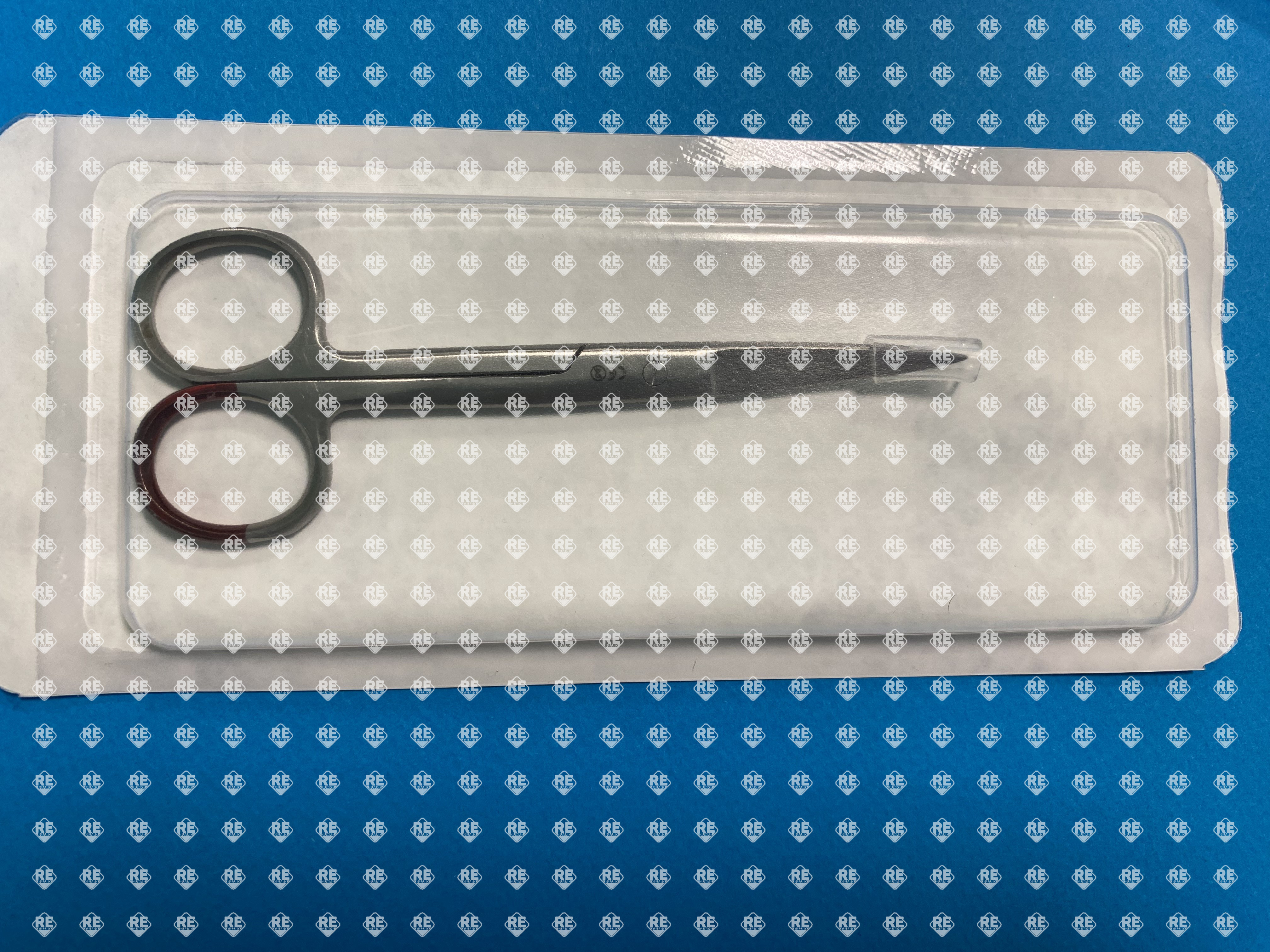 Chirurgische Schere scharf/scharf gebogen 12 cm