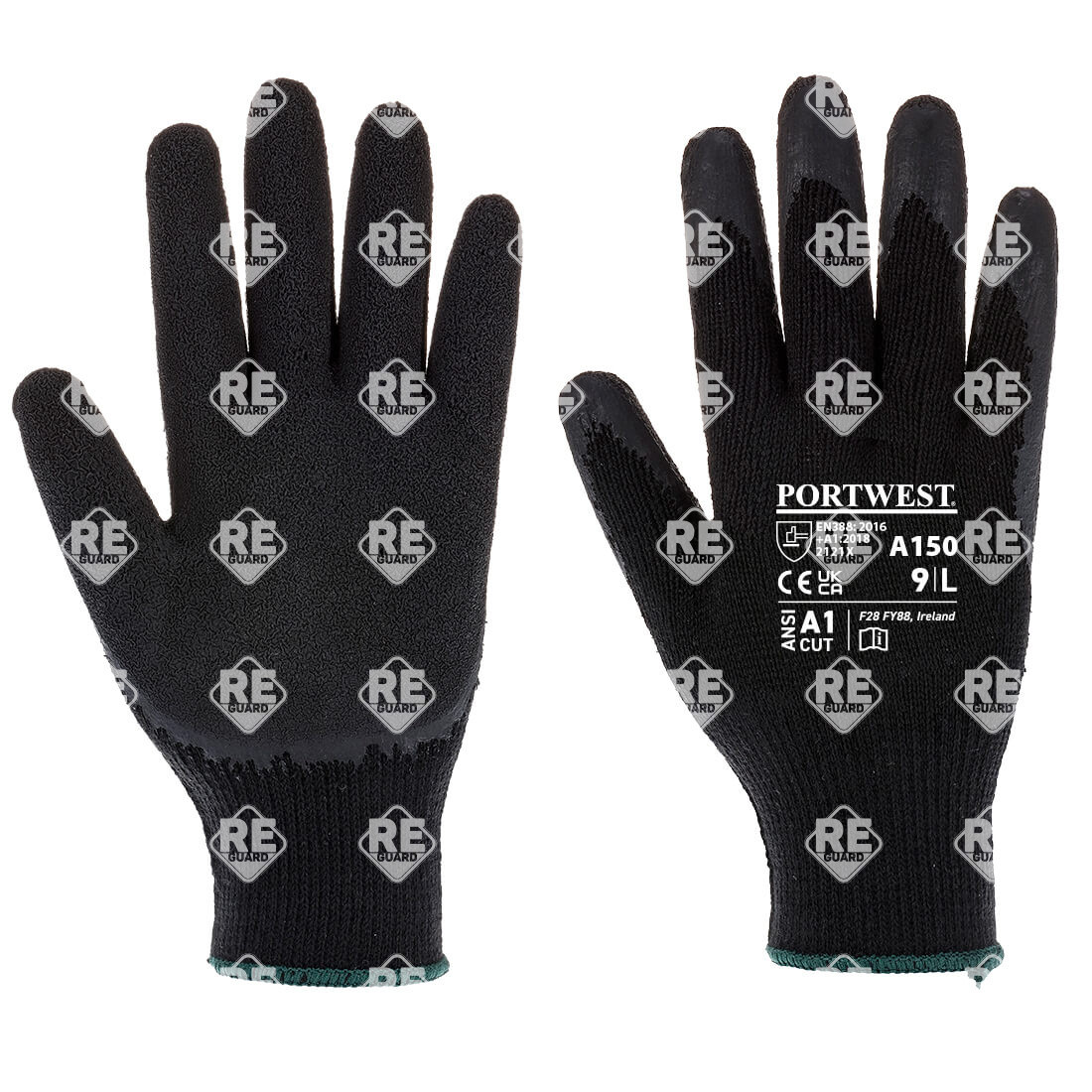 Klassischer Grip Handschuh Latex grün L