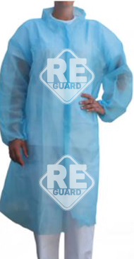 Besuchermantel Guarder mit Klettverschluss PP 20g  blau 2XL