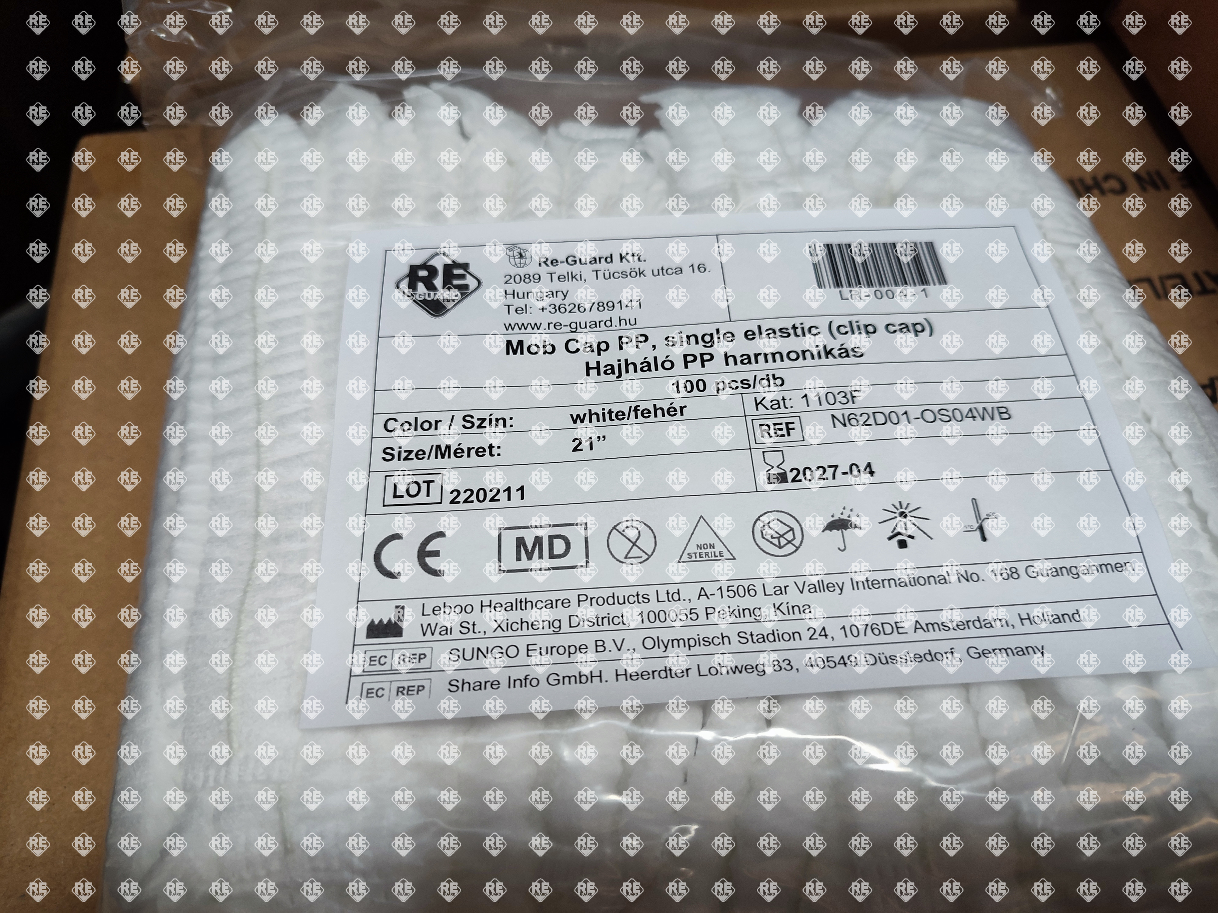 Klipphaube Guarder doppelt elastisch PP weiss