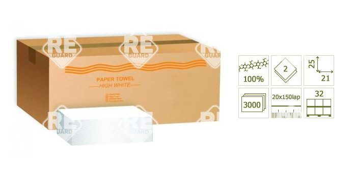 Z-Falthandtücher 2-lagig 100% Zellstoff