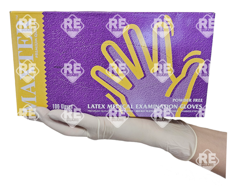 MAXTER Latex 5.7g puderfreier Untersuchungshandschuh XS